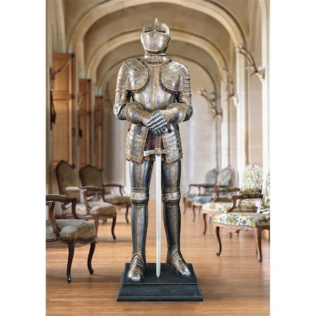Design Toscano Knight's Guard Medieval Armor Sculpture with Sword CL3766